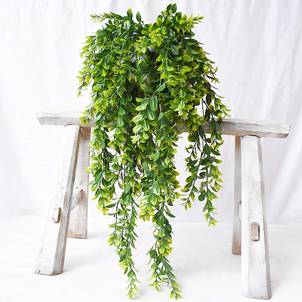 GARVEE Plantes artificielles suspendues vertes – Guirlande de vigne artificielle pour mur et jardin