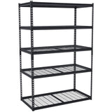 Garvee Steckregal 5 Regalböden Métal Robuste 1134 kg Capacité Réglable Pour Garage Atelier Maison 122x46x183 cm - 