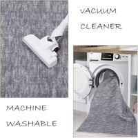 Tapis de salon Garvee, doux, lavable en machine, antidérapant, gris moderne, 80 x 150 cm