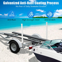 Barres de guidage réglables Garvee de 40 pouces pour remorque de bateau, en acier inoxydable avec protection en PVC, pour bateaux de ski et de pêche, hauteur de 43 pouces, montage flexible
