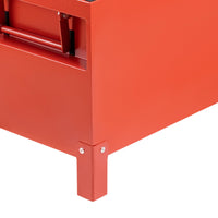 Garvee Coffre à Outils de Chantier 91 × 38 cm, Armoire de Rangement Industrielle en Aluminium, Rouge Bordeaux, pour Outils et Équipement