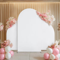 Ensemble de housses pour support de fond d'arche Garvee, double face, extensibles en spandex, infroissables, portables, 1,5 m et 2,2 m, pour mariage et fête.