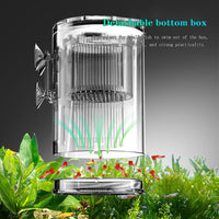 Boîte d'élevage Garvee pour poissons d'aquarium, boîte d'incubation isolée en acrylique avec ventouses pour alevins, crevettes, poissons-clowns et guppys