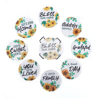 Kit de peinture diamant Garvee 8 pièces à faire soi-même, motif tournesol, bois, avec support et colle, décoration pour la maison et la cuisine, coloré