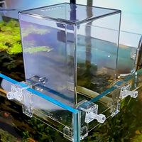 Support de levage transparent pour poissons d'aquarium Garvee en acrylique, pour parois d'aquarium de 18 mm, 12 x 13 x 19 cm