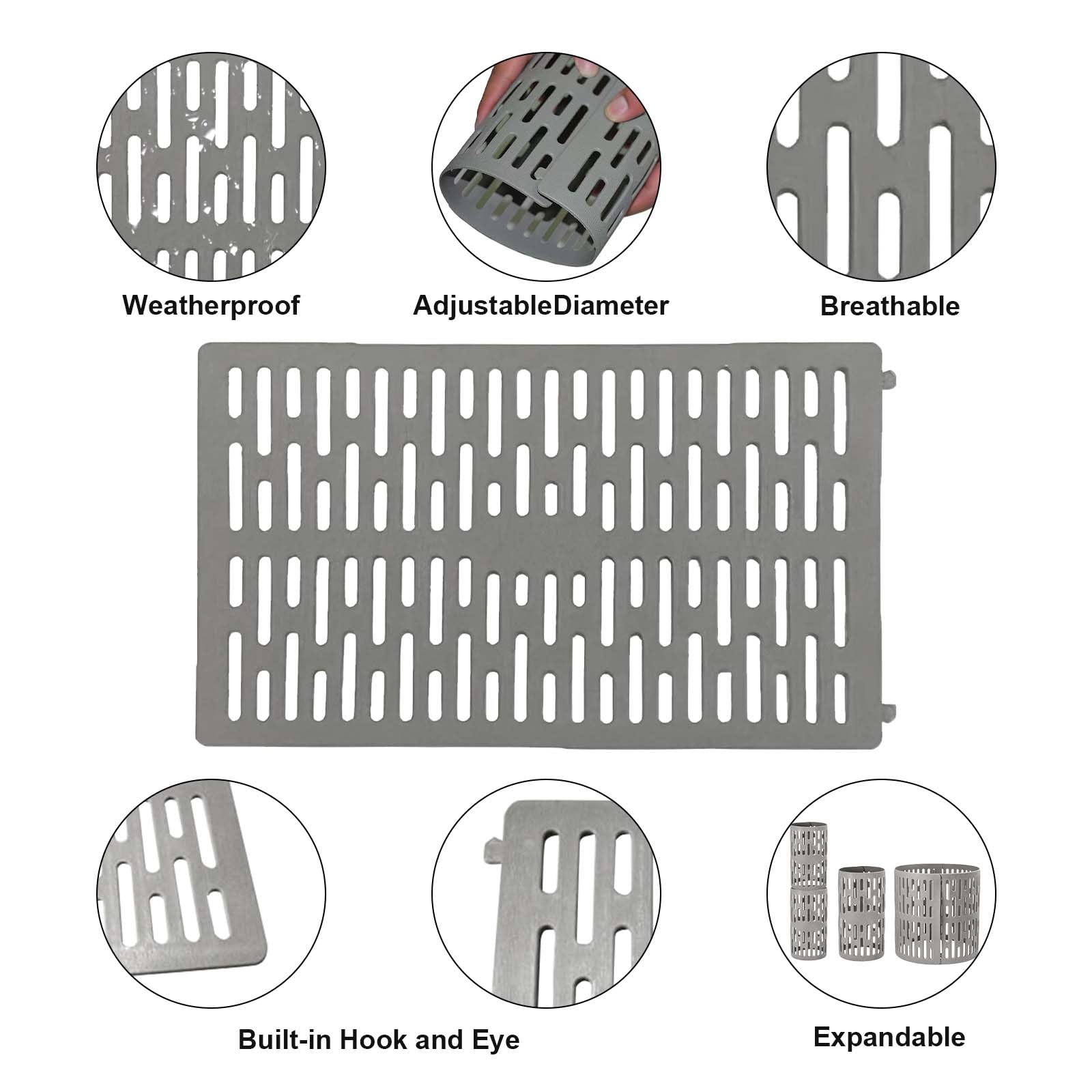 Protections d'arbres Garvee, lot de 10, grilles de protection en plastique pour troncs d'arbres, PVC résistant aux intempéries, respirant, sans danger pour l'entretien des jardins et des espaces verts.