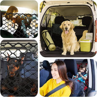 GARVEE Filet de séparation de coffre pratique pour animaux de compagnie, barrière de sécurité pour chien en voiture, 120 x 70 cm, noir