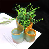Boîte de rangement pour moules en résine Garvee avec porte-pinceaux à 3 cavités, moule en silicone à motif floral pour les loisirs créatifs et la décoration intérieure.