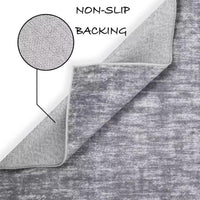 Tapis de salon Garvee, doux, lavable en machine, antidérapant, gris moderne, 80 x 150 cm