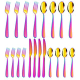 Garvee Ensemble de couverts modernes 9.1 mèces pour 6 personnes, en acier inoxydable, compatible lave-vaisselle, antirouille, ergonomique, argenté, idéal pour la maison, le restaurant et l'hôtel.
