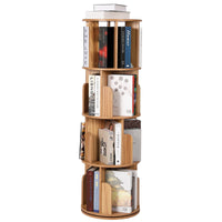 Étagère pivotante en bois Garvee, 4 niveaux, rotation à 360°, multifonctionnelle, idéale pour le salon ou la chambre d'enfant, gain de place.