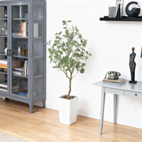 Arbre artificiel Garvee de 1,5 m (5 pi) d'intérieur, réaliste, sans entretien, décoratif et polyvalent pour la maison et le bureau (vert).