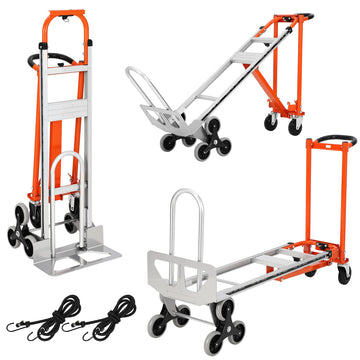 Chariot de manutention pliable 3 en 1 Garvee, capacité de 350 kg, pneus pneumatiques de 25 cm, alliage d'aluminium, sangles élastiques, pour la maison et l'entrepôt, robuste et polyvalent