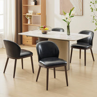 Garvee ensemble de 2 chaises de salle à manger, dossier ergonomique moderne, pieds en bois, capacité de charge de 120 kg, profil mince, pour cuisine et restaurant, gris