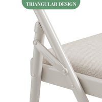 Ensemble de 6 chaises pliantes Garvee avec coussins, structure en métal, pliables pour le bureau et l'extérieur, revêtement en similicuir, pieds antidérapants, empilables