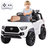 Garvee Voiture Électrique pour Enfants 12 V Toyota Tacoma, Télécommande Parentale, Blanc, pour Extérieur - Blanc