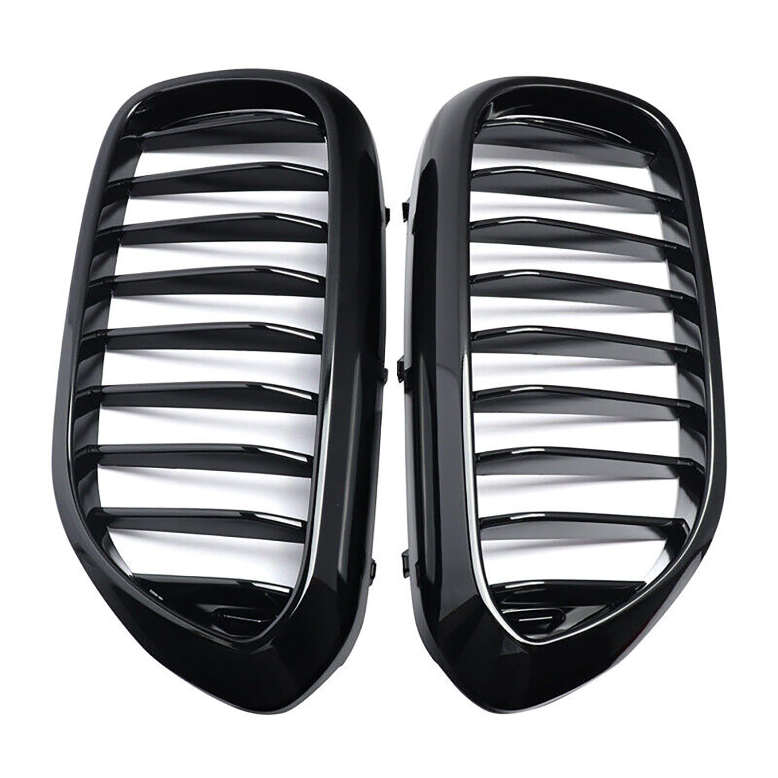 Grille de radiateur Garvee (lot de 2) pour pare-chocs avant, à lamelles simples, compatible avec BMW Série 5 G30, G31 et G38 (2017-2020), noire, robuste et facile à installer.