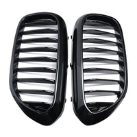 Grille de radiateur Garvee (lot de 2) pour pare-chocs avant, à lamelles simples, compatible avec BMW Série 5 G30, G31 et G38 (2017-2020), noire, robuste et facile à installer.