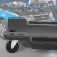 Chariot d'atelier Garvee 40" en plastique, capacité de charge de 159 kg, ergonomique, en PEHD, avec appui-tête rembourré, 6 roulettes pivotantes, profil bas, pour la réparation automobile, noir