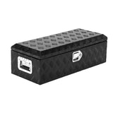 Garvee Coffre à outils en aluminium de 76 cm (76,2 cm) avec fermeture étanche pour pick-up, remorques et camping-cars, robuste, verrouillable - Noir