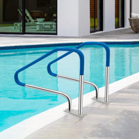 Main courante de piscine Garvee en acier inoxydable 304 avec poignées antidérapantes pour piscines enterrées, capacité de charge de 170 kg