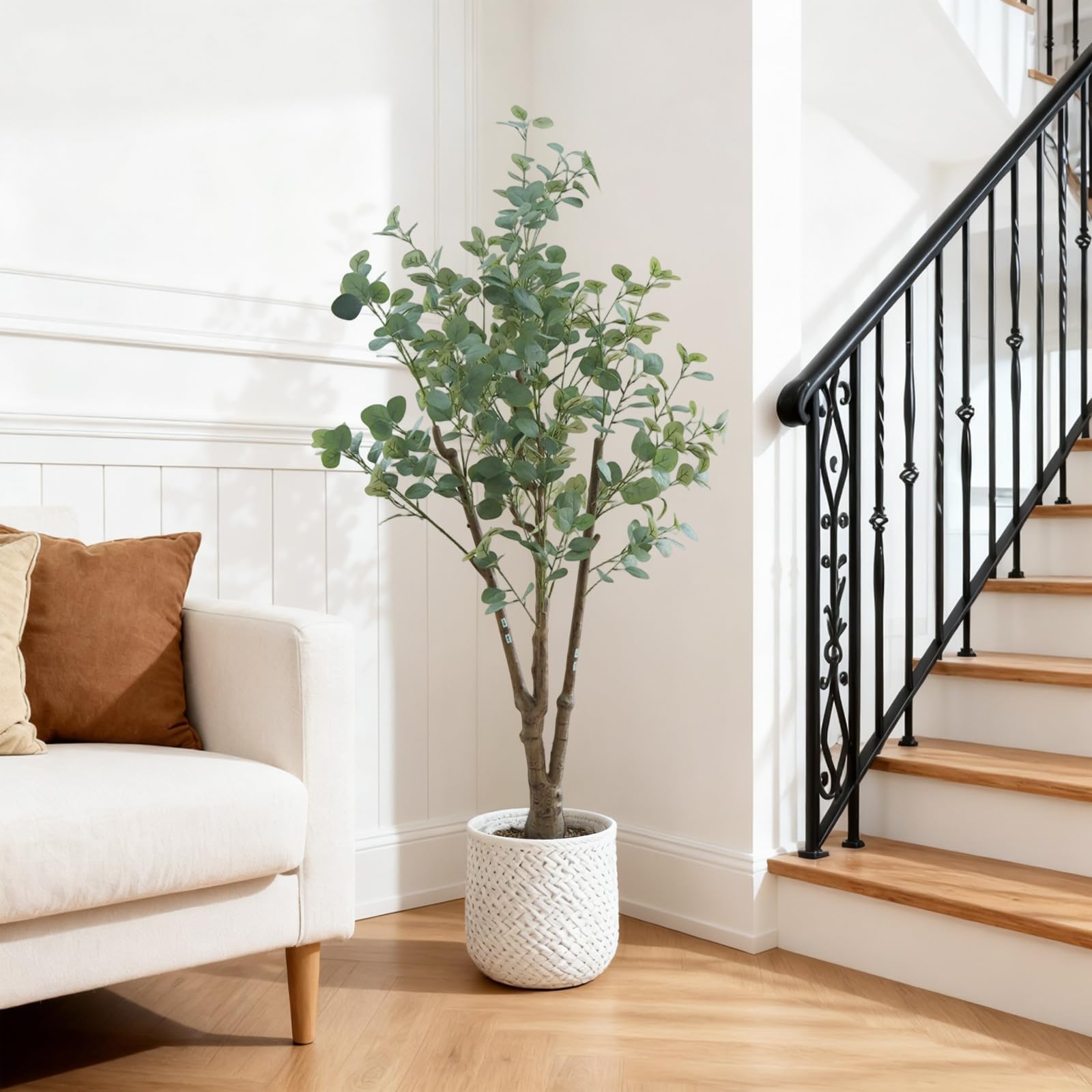 Arbre artificiel d'intérieur Garvee de 1,8 m, réaliste, facile à nettoyer, polyvalent, pour la décoration de bureaux et de fêtes, vert
