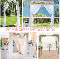 Tissu Garvee pour arche de mariage, drapé en mousseline extensible pour cérémonie et fête, 60 x 550 cm, élégant, brillant et doux.