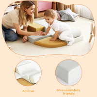 Ensemble de jeu d'escalade Garvee 6 pièces pour enfants, en mousse légère, antidérapante et hydrofuge, avec rembourrage doux, polyvalent pour une utilisation intérieure et extérieure.
