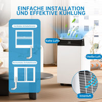 Garvee Climatiseur mobile 12000 BTU, 4 en 1 silencieux au R290, avec kit fenêtre, pour maison et bureau
