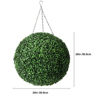 Boules de buis artificiel Garvee 50 cm avec 40 lumières LED, en plastique, pour jardin et mariage, lot de 2, vertes