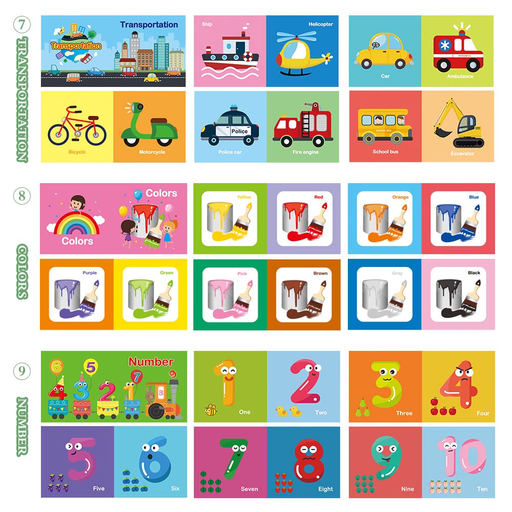Coffret de 12 livres d'éveil en tissu Garvee Baby, en coton lavable, doux et non toxique, idéal pour les bébés et les jeunes enfants. 10,5 x 10,5 cm. Idéal comme cadeau.