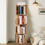 Garvee étagère pivotante en bois, 4 niveaux, rotation à 360°, multifonctionnelle, idéale pour le salon ou la chambre d'enfant, gain de place - Bois