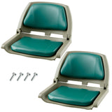 Garvee lot de 2 sièges de bateau moulés à dossier bas, pliants et confortables, verts, pour pêche - Vert
