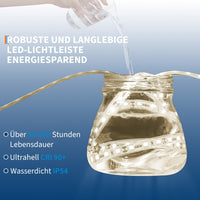 Miroir de maquillage lumineux Garvee, miroir de salle de bain rond de 60 cm avec éclairage LED, interrupteur tactile, verre incassable, intensité réglable et traitement antibuée.