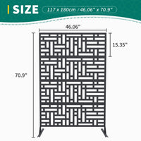 Garvee Clôture décorative en métal pour jardin, 183 cm de hauteur, antirouille, en aluminium, formes géométriques, pour cour et piscine