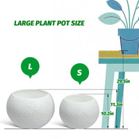 Jardinières rondes à arrosage automatique Garvee, ouverture de 25 cm avec indicateur de niveau d'eau, pour une utilisation intérieure et extérieure, matériau durable, ventilation, polyvalentes
