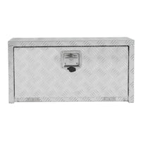 Garvee Coffre sous châssis en aluminium robuste 76 x 30 x 36 cm, rangement étanche argent pour pick-up, camping-car et remorque