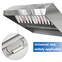 Filtres de hotte commerciale Garvee 19,5 x 24,5 pouces, acier inoxydable 430, déflecteur à 5 rainures, pour cuisines de restaurant, ignifugés
