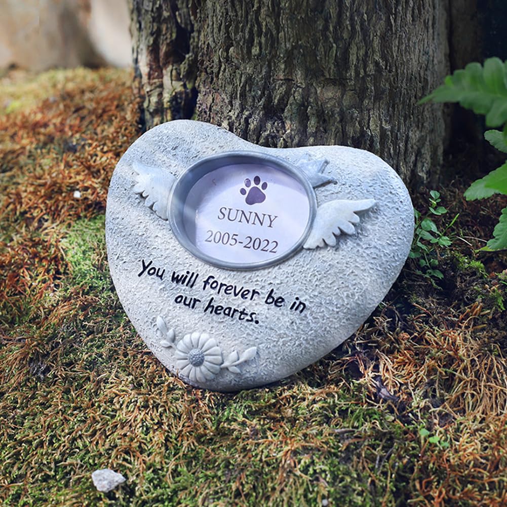 Garvee Pfotenabdruck Haustier Grabstein Katze Gedenkstein Garten Realistischer Harz   Engel Beileidsgeschenk