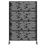 Garvee Clôture De Jardin En Métal Décorative 182,9 cmH, Acier Noir, Design volutes Antirouille, terrasse Et Pelouse