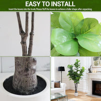 Arbre artificiel Garvee de 1,8 m (6 pi) pour intérieur, réaliste, sans entretien et durable, vert, pour la maison et le bureau.