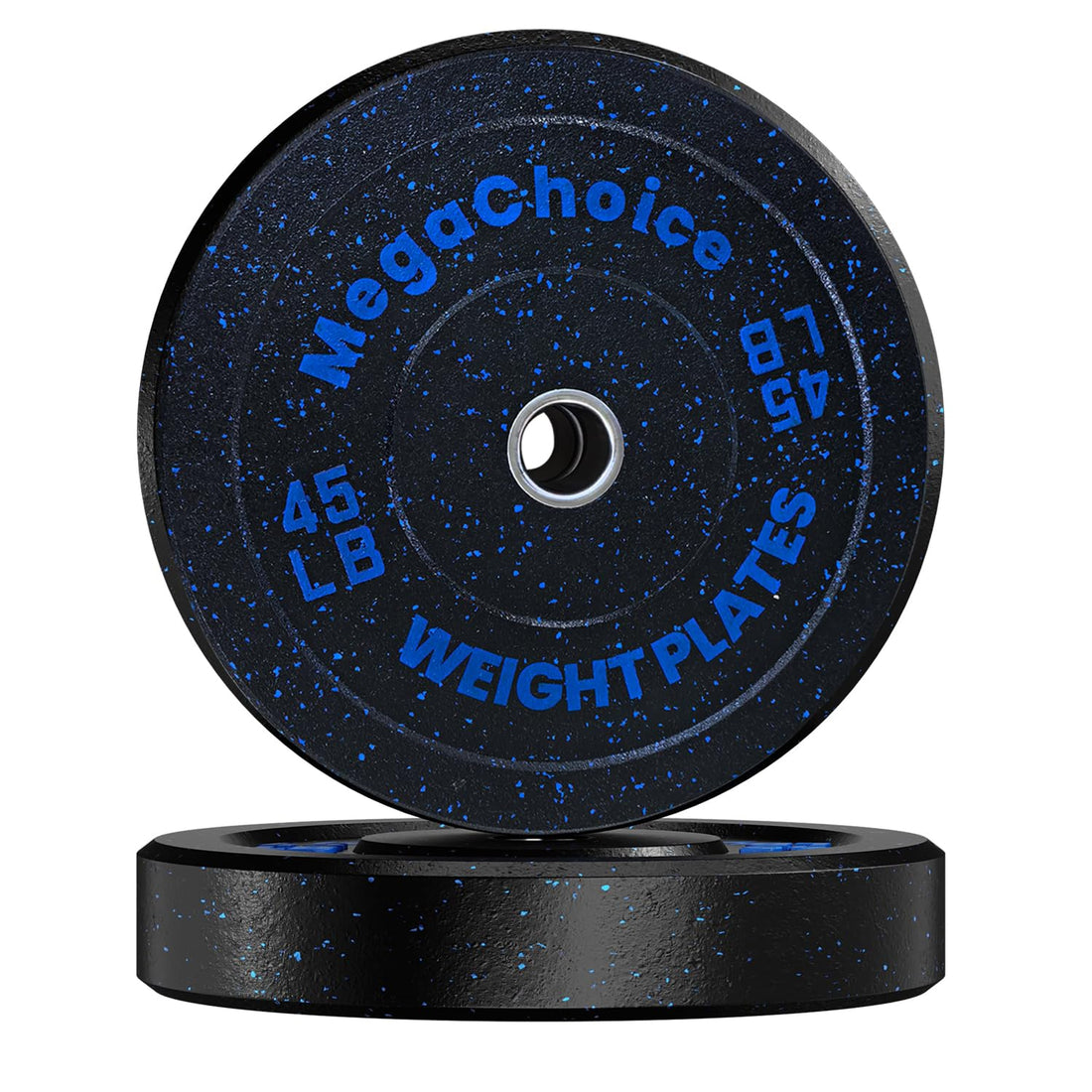 Ensemble de disques de musculation Garvee de 20 kg (45 lb) en caoutchouc de 5 cm (2 po) avec anneau en acier, amortissant les chocs pour la maison et la salle de sport, poids colorés
