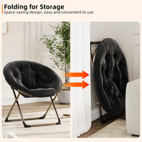 Fauteuil pliant rembourré Garvee, structure en métal, ultra-doux, pliable et robuste, idéal pour la chambre et le jardin.
