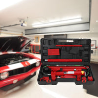 Kit de réparation complet Garvee Porta Power Kit 12T avec cric hydraulique, châssis en acier renforcé et mallette de transport. Idéal pour les ateliers et les chantiers. Robuste, polyvalent et compact.