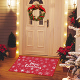 Tapis de porte de Noël Garvee, motif flocons de neige, antidérapant, 40 x 60 cm, multicolore, pour intérieur et extérieur.