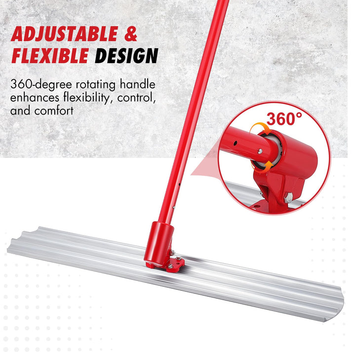 Taloche bull float béton angle ajustable 360°