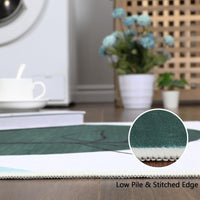Tapis Garvee en polyester imitation cachemire, lavable, antidérapant, moderne, 160 x 230 cm, vert Morandi