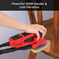 Ponceuse multifonctions Garvee 350 W à moteur sans balais pour le polissage du bois, compacte (2,2 kg).