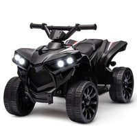 Garvee Quad électrique enfant 6 V avec éclairage LED, musique et conduite sécurisée, noir, dès 3 ans
