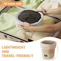Garvee Machine à laver Mini, portable et pliable, 12 L, idéale pour la maison, les appartements et les hôtels, blanche.